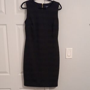 Chaps Black Sleeveless Midi Dress